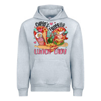 Heather Grey cupids favorite lunch lady Urban Hoodie - MaliasSmallBusiness