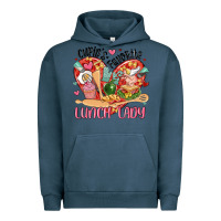 Pigment Midnight Navy cupids favorite lunch lady Urban Hoodie - MaliasSmallBusiness