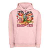 Pigment Salmon cupids favorite lunch lady Urban Hoodie - MaliasSmallBusiness