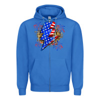 True Royal American lightning bolt Zipper Hoodie - Zillion Design Studio