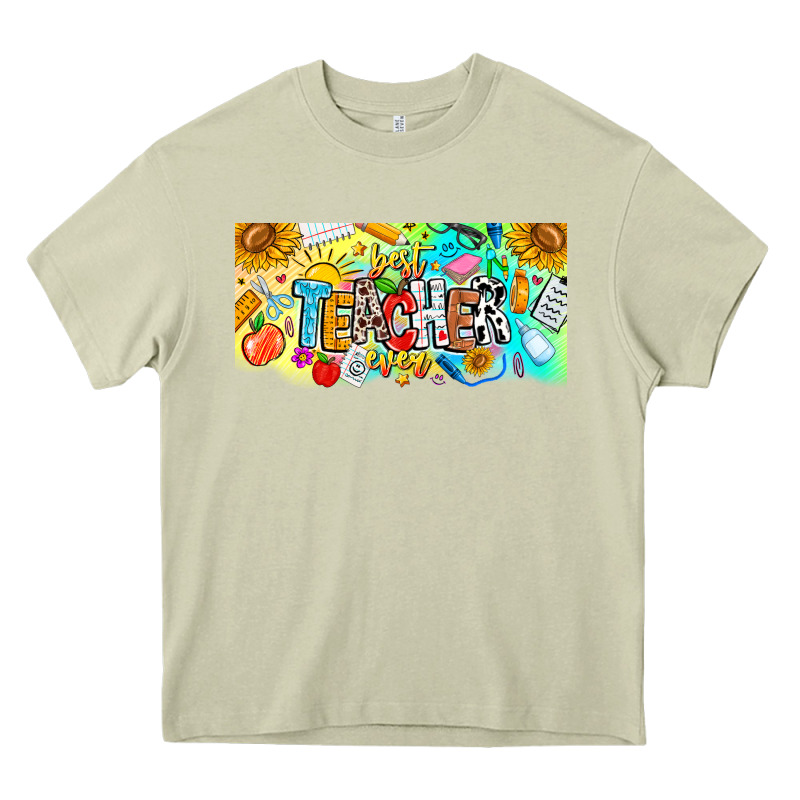 Best Teacher Ever Heavy Core Tee by CowhideDigitalArt | Teevron