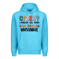 Crazy I Prefer The Term Hilariously Unstable Premium Hoodie | Teevron