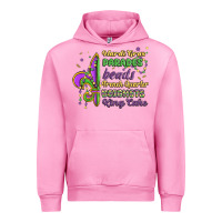 Fuchsia Pink mardi gras parades beads french quarter beignets k Urban Hoodie - MaliasSmallBusiness