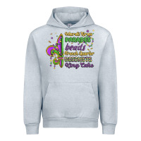 Heather Grey mardi gras parades beads french quarter beignets k Urban Hoodie - MaliasSmallBusiness