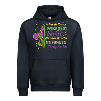 Navy mardi gras parades beads french quarter beignets k Urban Hoodie - MaliasSmallBusiness