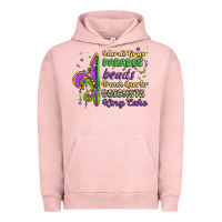 Pigment Salmon mardi gras parades beads french quarter beignets k Urban Hoodie - MaliasSmallBusiness