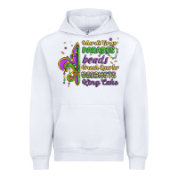 White mardi gras parades beads french quarter beignets k Urban Hoodie - MaliasSmallBusiness