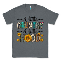 Charcoal Heather a little country a little hood Classic Tee - Zillion Design Studio