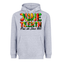 Heather Grey juneteenth free ish since 1865 Heavyweight Hoodie - HRA Design Shop