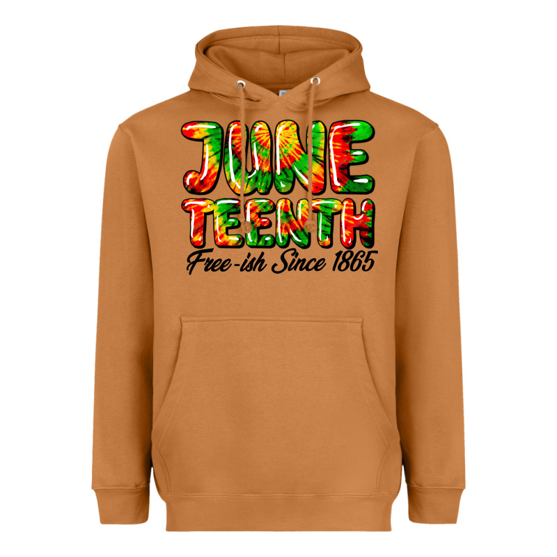 Juneteenth Free Ish Since 1865 Heavyweight Hoodie by HRA Design Shop | Teevron