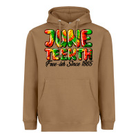 Toasted Coconut juneteenth free ish since 1865 Heavyweight Hoodie - HRA Design Shop