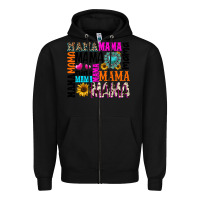 Black mama gemstone sunflower Zipper Hoodie - texasbilliewilder