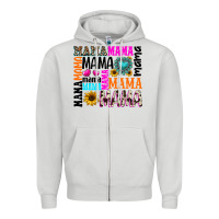 Dove Grey mama gemstone sunflower Zipper Hoodie - texasbilliewilder