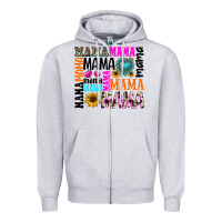 Heather Grey mama gemstone sunflower Zipper Hoodie - texasbilliewilder