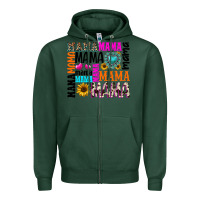 Sports Green mama gemstone sunflower Zipper Hoodie - texasbilliewilder