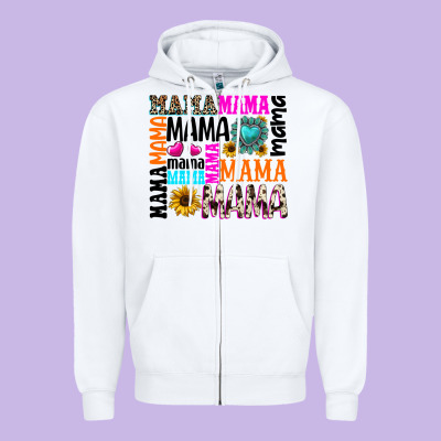 Mama Gemstone Sunflower Zipper Hoodie Designed By Texasbilliewilder