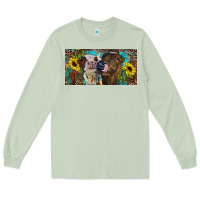 Matcha Heifers With Sunflowers And Leopard Long Sleeve Tee - RanaPortraitStore