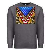Charcoal Heather american sunflower and camouflage Premium Sweatshirt - AdoDesignShop