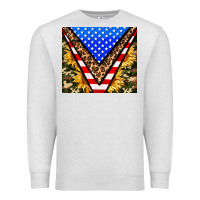 Oatmeal Heather american sunflower and camouflage Premium Sweatshirt - AdoDesignShop