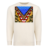 Sandshell american sunflower and camouflage Premium Sweatshirt - AdoDesignShop