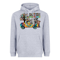 Heather Grey autism avareness3 Heavyweight Hoodie - CowhideDigitalArt
