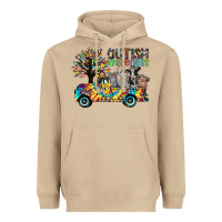 Mushroom autism avareness3 Heavyweight Hoodie - CowhideDigitalArt