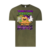 Vintage Olive theres some horrors in this house Vintage Tee - BarkalooDesign