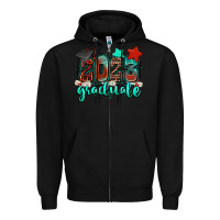 Black 2023 graduate Zipper Hoodie - Zillion Design Studio