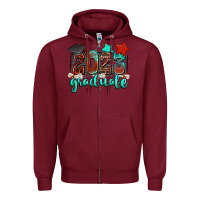 Burgundy 2023 graduate Zipper Hoodie - Zillion Design Studio