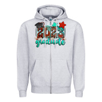 Heather Grey 2023 graduate Zipper Hoodie - Zillion Design Studio