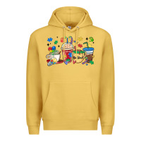 Antique Gold autism awareness day coffee cups Premium Hoodie - MaliasSmallBusiness