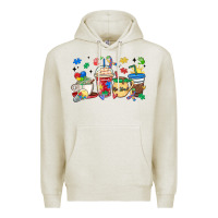 Oatmeal Heather autism awareness day coffee cups Premium Hoodie - MaliasSmallBusiness