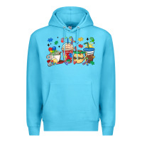 Ocean Blue autism awareness day coffee cups Premium Hoodie - MaliasSmallBusiness