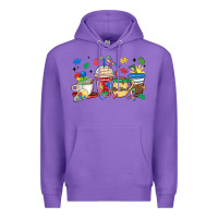 Purple autism awareness day coffee cups Premium Hoodie - MaliasSmallBusiness