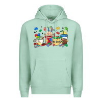 Seafoam autism awareness day coffee cups Premium Hoodie - MaliasSmallBusiness