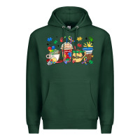 Sports Green autism awareness day coffee cups Premium Hoodie - MaliasSmallBusiness