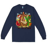 Navy joy to the world Long Sleeve Tee - Zillion Design Studio