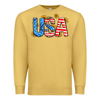 Antique Gold usa sunflower Premium Sweatshirt - AdoDesignShop