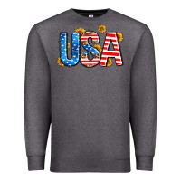 Charcoal Heather usa sunflower Premium Sweatshirt - AdoDesignShop