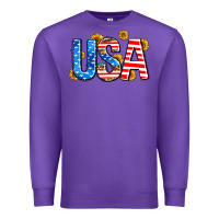 Purple usa sunflower Premium Sweatshirt - AdoDesignShop