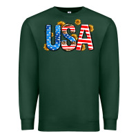Sports Green usa sunflower Premium Sweatshirt - AdoDesignShop