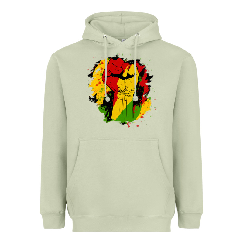 Juneteenth Fist Heavyweight Hoodie by HRA Design Shop | Teevron