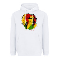 White juneteenth fist Heavyweight Hoodie - HRA Design Shop