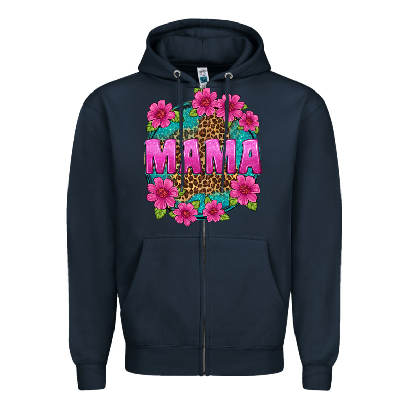 Mama Leopard Background Zipper Hoodie by texasbilliewilder | Teevron