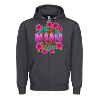 Smoke mama leopard background Zipper Hoodie - texasbilliewilder
