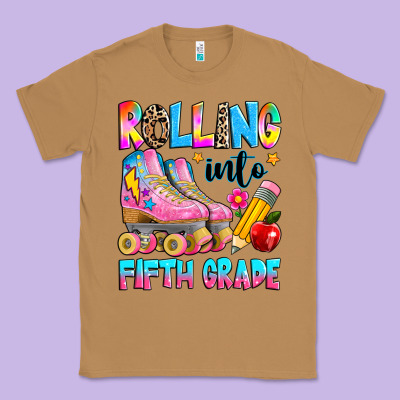 Rolling Into Fifth Grade Classic Tee Designed By Texasbilliewilder