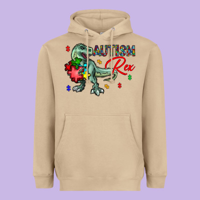 Autism Rex Heavyweight Hoodie Designed By Cowhidedigitalart