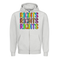 Rights Rights Rights (pride) Zipper Hoodie | Teevron