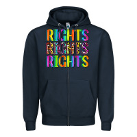 Navy rights rights rights (pride) Zipper Hoodie - Zillion Design Studio