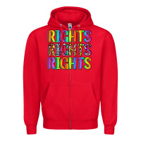 Red rights rights rights (pride) Zipper Hoodie - Zillion Design Studio